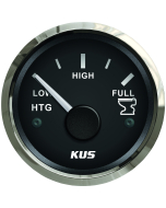 KUS Instruments analog septikmåler Ø52mm (sort/rustfri)